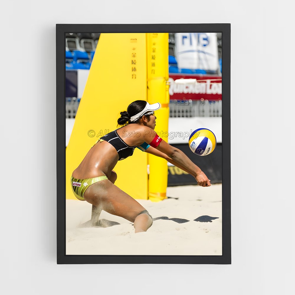 Poster La Maîtresse des Sables – affiche Beach-volley (vue 2)